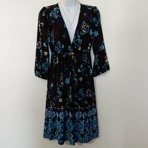Hypnotized Dress XL Brown/Blue